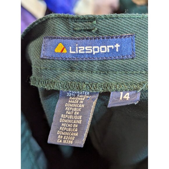 Lizsport Womens Dark Green Pants Size 14 - Stylish & Comfortable with Classic Fi - Picture 6 of 6